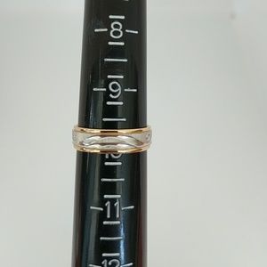Mens silver /gold 14k ring sz 10